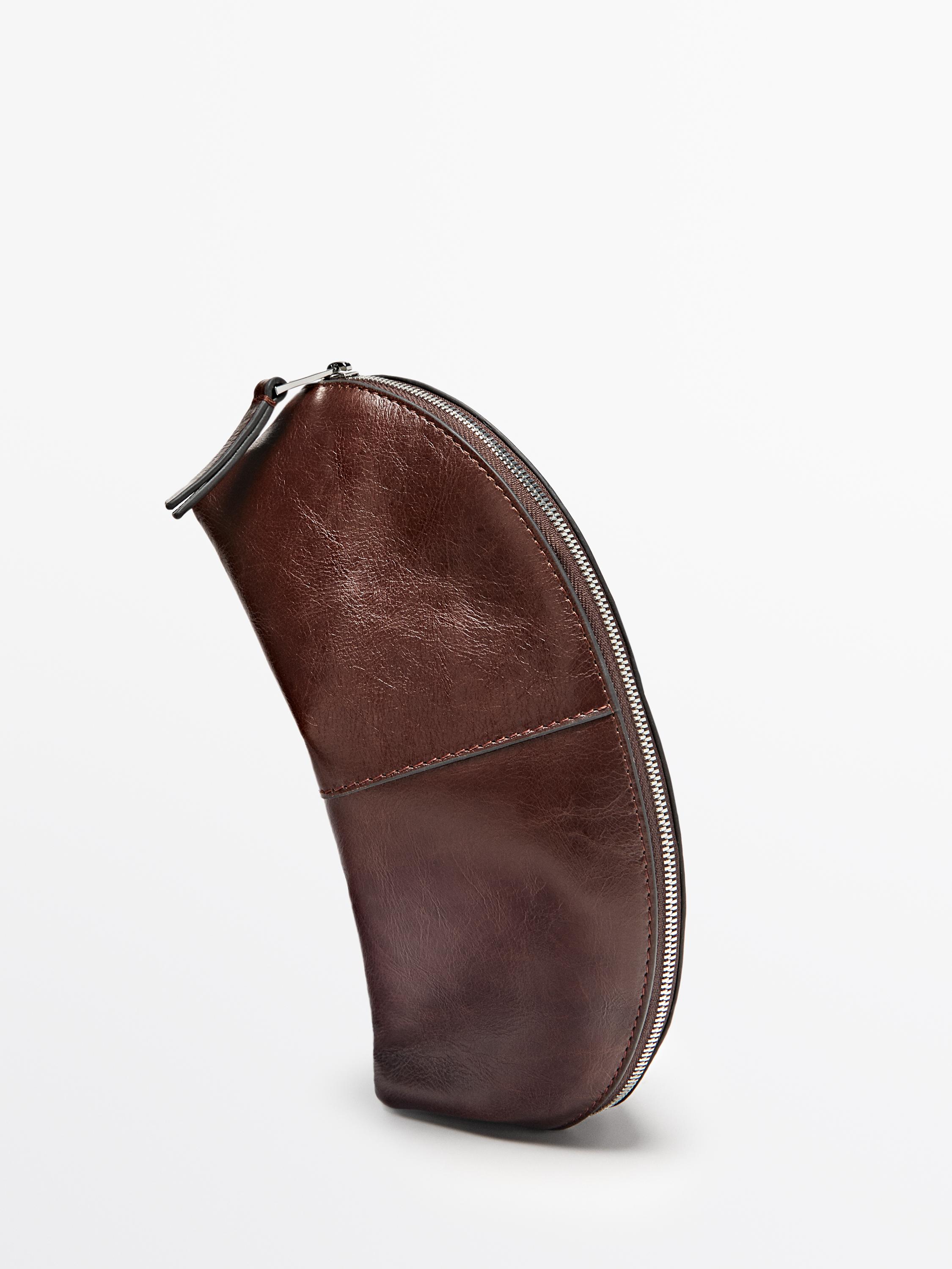 Trousse en cuir nappa